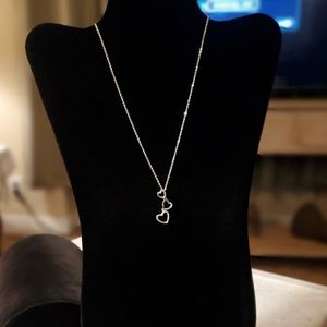 925 silver heart dimond necklace ♥